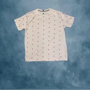 Denim & Flower White and Pink Short Sleeve Tee